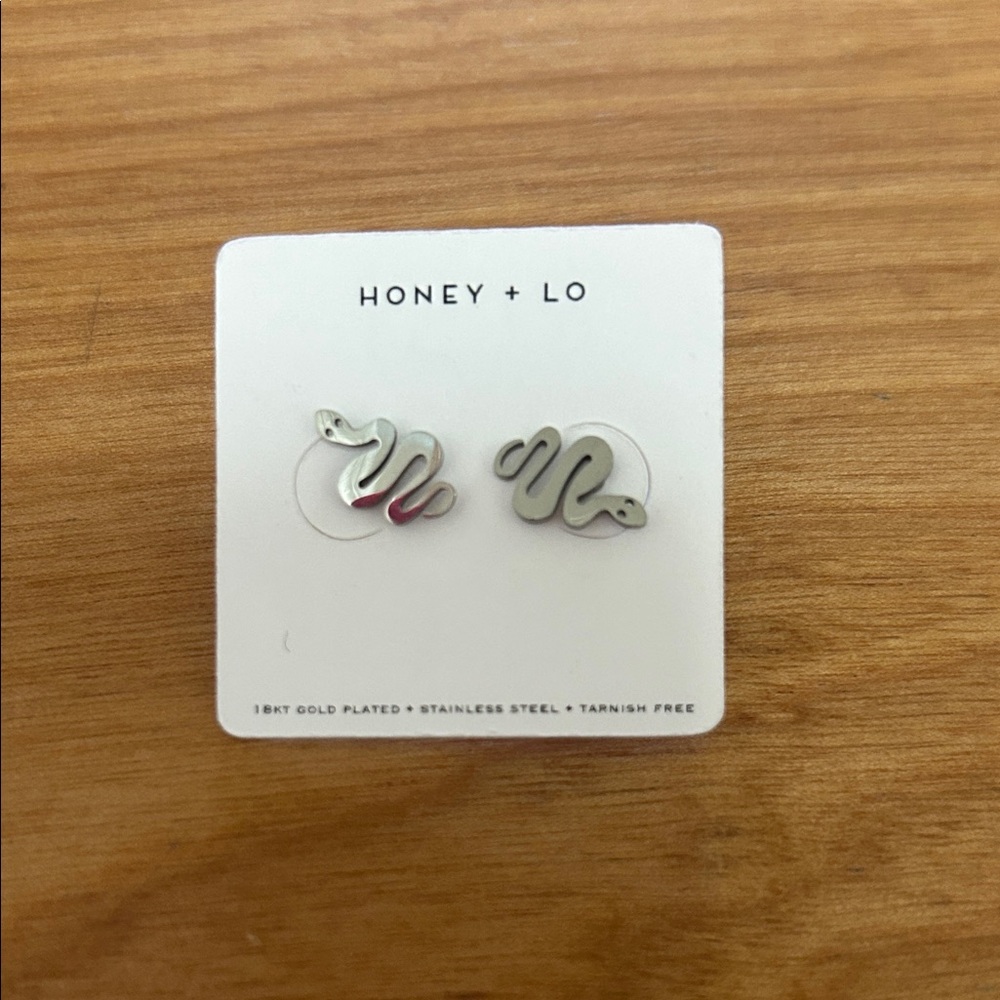 Silver Snake Earrings
